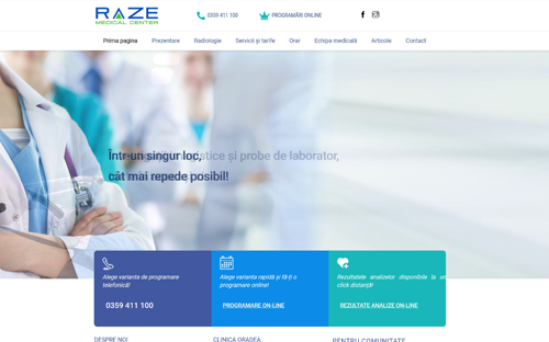 www.clinicaraze.ro - Site de prezentare